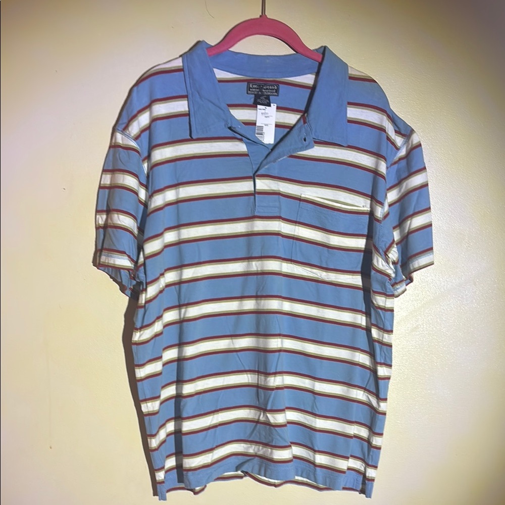 Y2K Vintage Lucky Brand XXL Striped Polo Shirt